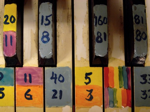 Part of the keyboard of Harry Parch's Chromalodeon